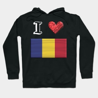 I love Flag from Rumänien Hoodie